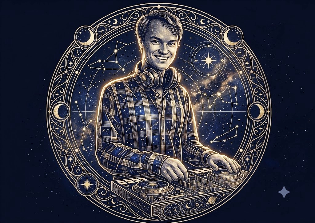 Celestial portrait of Daniel Drizhuk as DJ Touchzouk